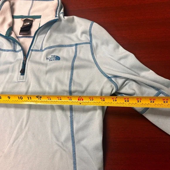 The North Face Pullover 1/4 Zip Women's Large Activewear Top Blue FLAW - Picture 7 of 8